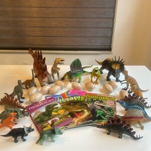Dinosaur Toy and Book Bundle - Perfect for Little to Older Kids